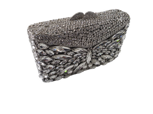 SHIMMER SPECTACLE ENVELOPE CLUTCH- SILVER