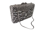 SHIMMER SPECTACLE ENVELOPE CLUTCH- SILVER