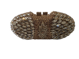 AZURE ALLURE CRYSTAL CLUTCH-GOLD