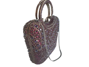 Glimmer Glam Handheld Clutch - Purple