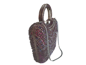 Glimmer Glam Handheld Clutch - Purple