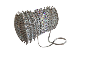 Grand Gala Bow Clutch - Silver