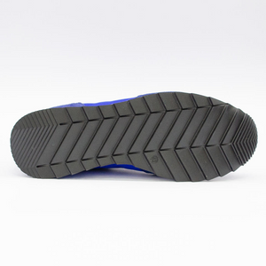REAL PREMIUM LEATHER FASHION SNEAKERS (SUEDE BLUE PLUS NYLON)- MADE IN ITALY