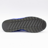 REAL PREMIUM LEATHER FASHION SNEAKERS (SUEDE BLUE PLUS NYLON)- MADE IN ITALY
