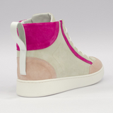 FASHION SNEAKERS STYLE: 3610 SUEDE PINK AND VIOLET- MADE IN ITALY.