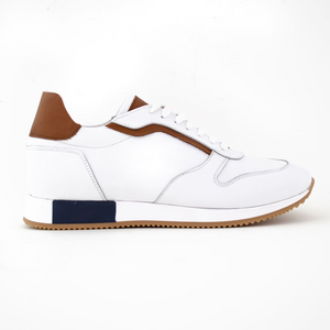 REAL PREMIUM LEATHER ITALIAN FASHION SNEAKERS- MADE IN ITALY.