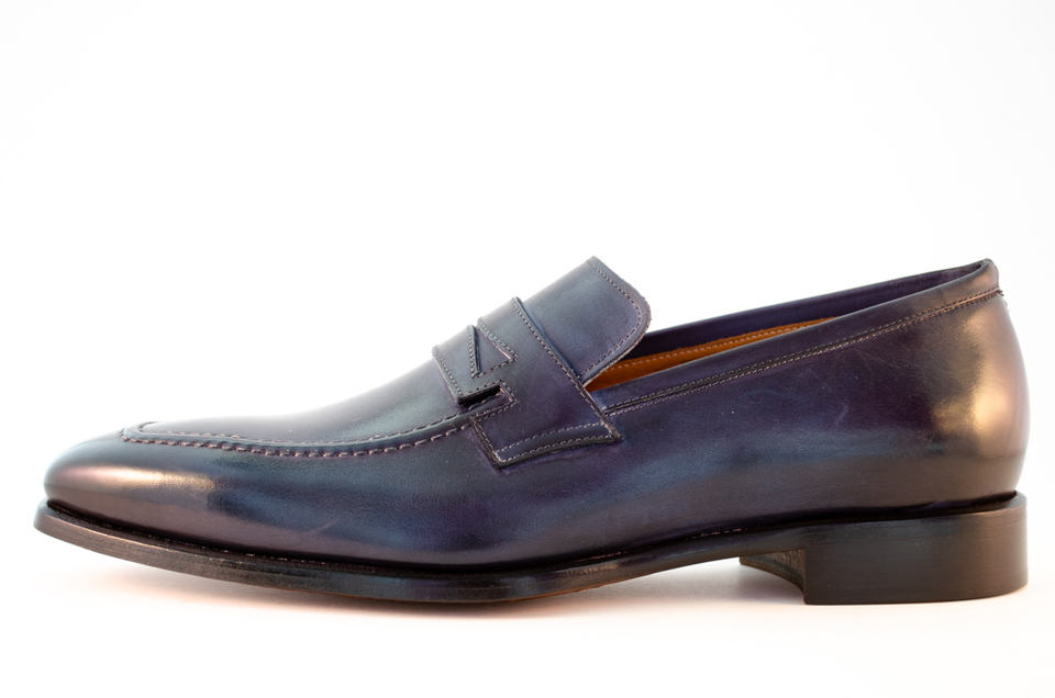 0917 Leather Loafer. Artisanal Dress Shoes. Handmade And Handcrafted In Italy