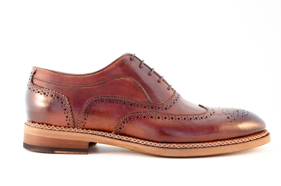 0877 Oxford Artisanal Leather Dress Shoes. Handmade. Handcrafted In Italy
