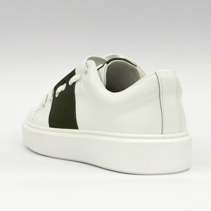 LEATHER WHITE FASHION SNEAKERS- MADE IN ITALY WITH GENUINE LEATHER