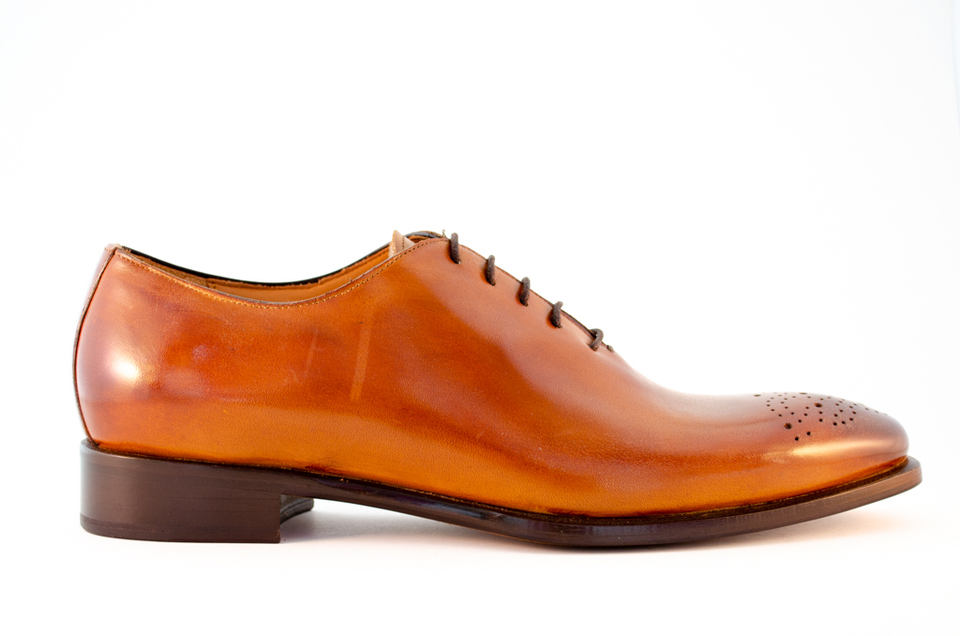 0906 Oxford Artisanal Leather Dress Shoes. Handmade And Handcrafted In Italy