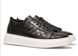Wonderful quality Italian fashion walking styles shoes blue brown black leather casual sneakers for man
