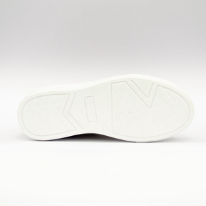 REAL PREMIUM LEATHER CRUST LEGNO + BIANCO ITALIAN FASHION SNEAKERS- MADE IN ITALY