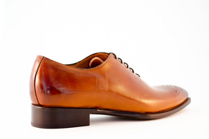 0906 Oxford Artisanal Leather Dress Shoes. Handmade And Handcrafted In Italy
