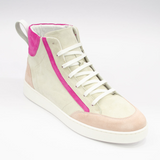 FASHION SNEAKERS STYLE: 3610 SUEDE PINK AND VIOLET- MADE IN ITALY.