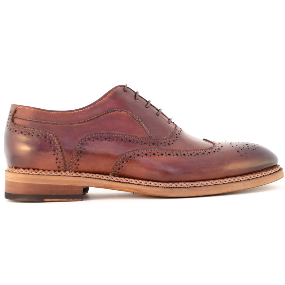 0877 Oxford Artisanal Leather Dress Shoes. Handmade. Handcrafted In Italy