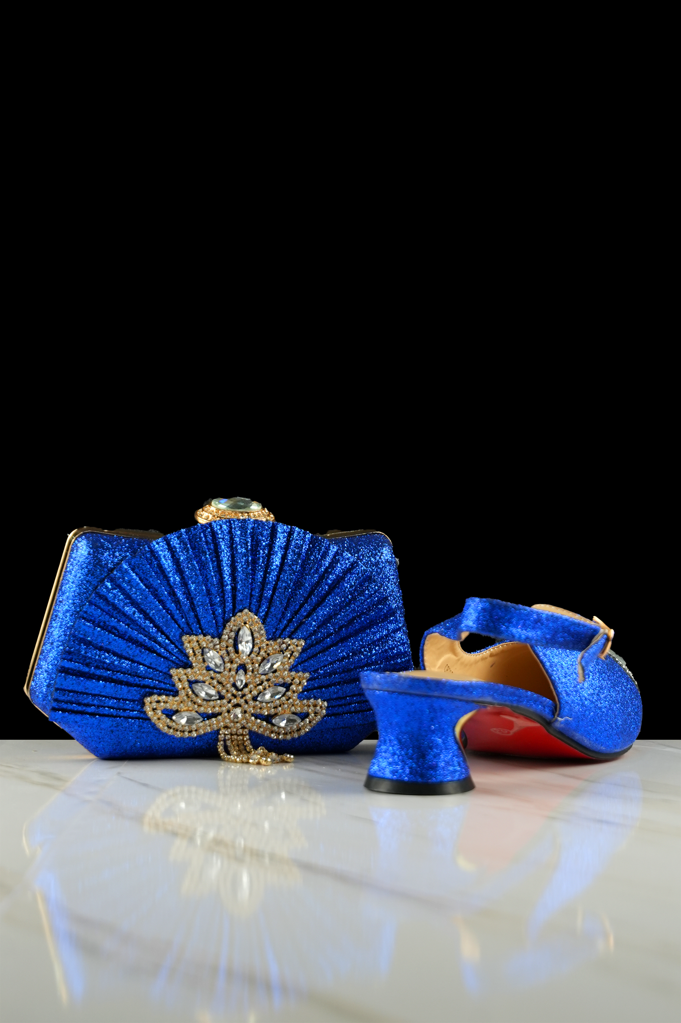 Valentino Sandals Italian Bag Set - Blue