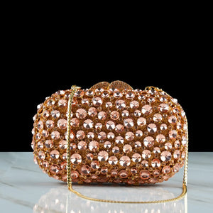 GLITZ GLAMOUR ROSE- GOLD CLUTCH