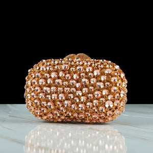 GLITZ GLAMOUR ROSE- GOLD CLUTCH