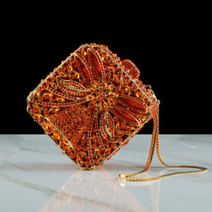 AURORA PROM PARTY CLUTCH- ORANGE