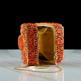 AURORA PROM PARTY CLUTCH- ORANGE