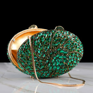 ARISTOCRAT AURA OVA GREEN PARTY PURSE