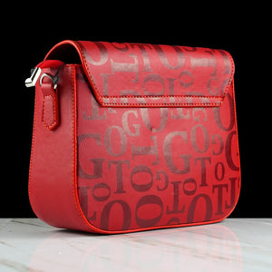 ESSENCE TOP GRAIN LEATHER BAG- RED