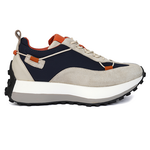 RoyalStep Top Leather Sneaker- Bone-Navy