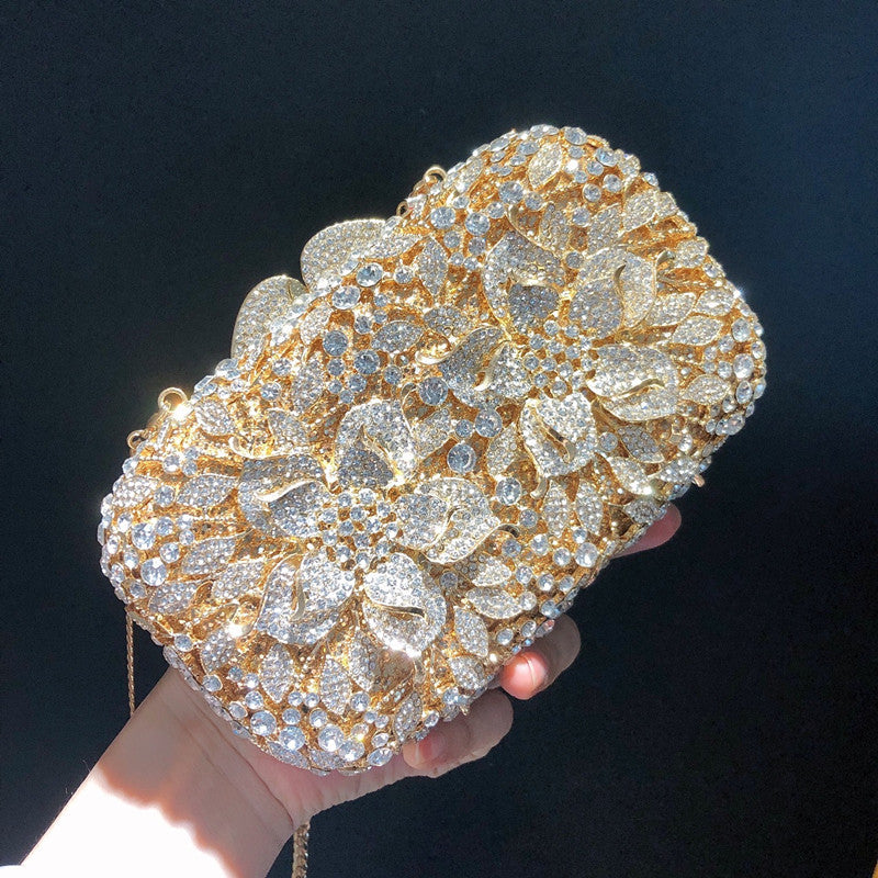 Purse Foral Rhinestone Diamond Crystal Gift Handbag
