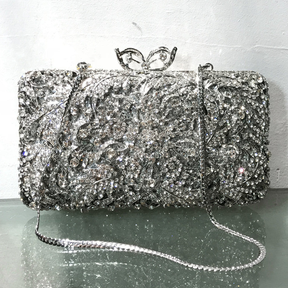 Luxury Diamond-Encrusted Crystal Clutch Bag