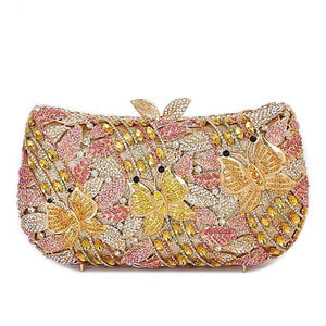 Butterfly Diamond-encrusted crystal clutches Evening Bags
