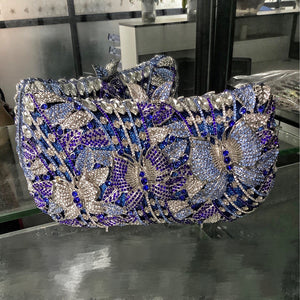 Butterfly Diamond-encrusted crystal clutches Evening Bags