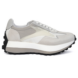 SwiftSleek Top-Leather Sneaker Beige Orange