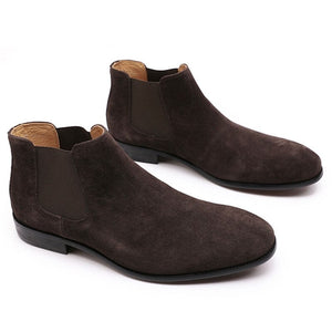 Genuine Leather Cow Suede Ankle Boots