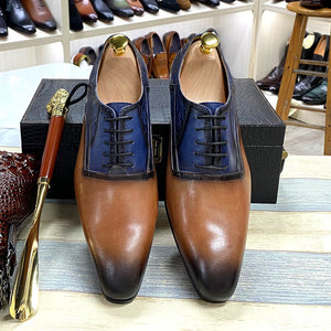 Mens Formal Shoes Genuine Cow Leather Oxford Shoes