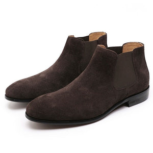Genuine Leather Cow Suede Ankle Boots