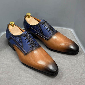 Wedding Lace Up Cow Leather Oxford Shoes