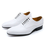 Men Oxford Lace Up Pointed Formal Shoes