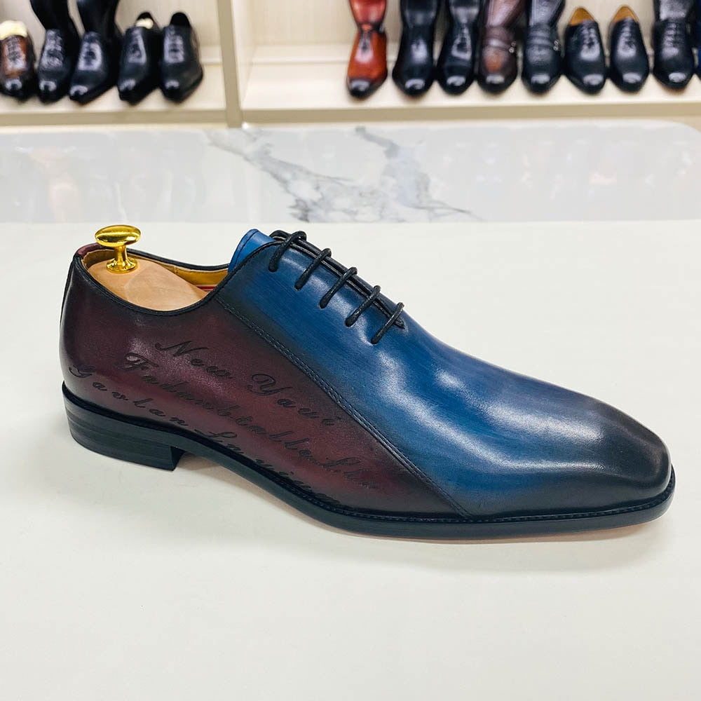 Leather Lace Up Pointed Formal Shoe For Men