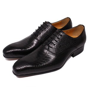 Men Skin Prints Oxford Shoes