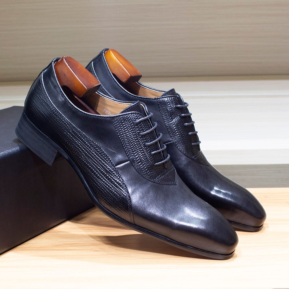 Luxury Men's Genuine Leather Oxford Handmade Formal Office Shoes