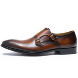 Comfortable Double Monk Strap Slip on Loafers for Men