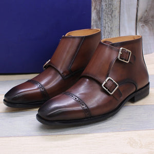 Handmade Genuine Leather Mens Ankle Boots