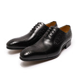 Men's Real Leather Oxfords Luxury Italian Male Handmade Dress Shoes