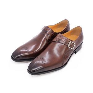 Genuine Leather Monk StrapShoes For Men