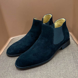 Genuine Leather Cow Suede Ankle Boots