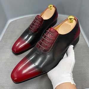 Luxury Brand Men Genuine Cow Leather Oxford Shoes