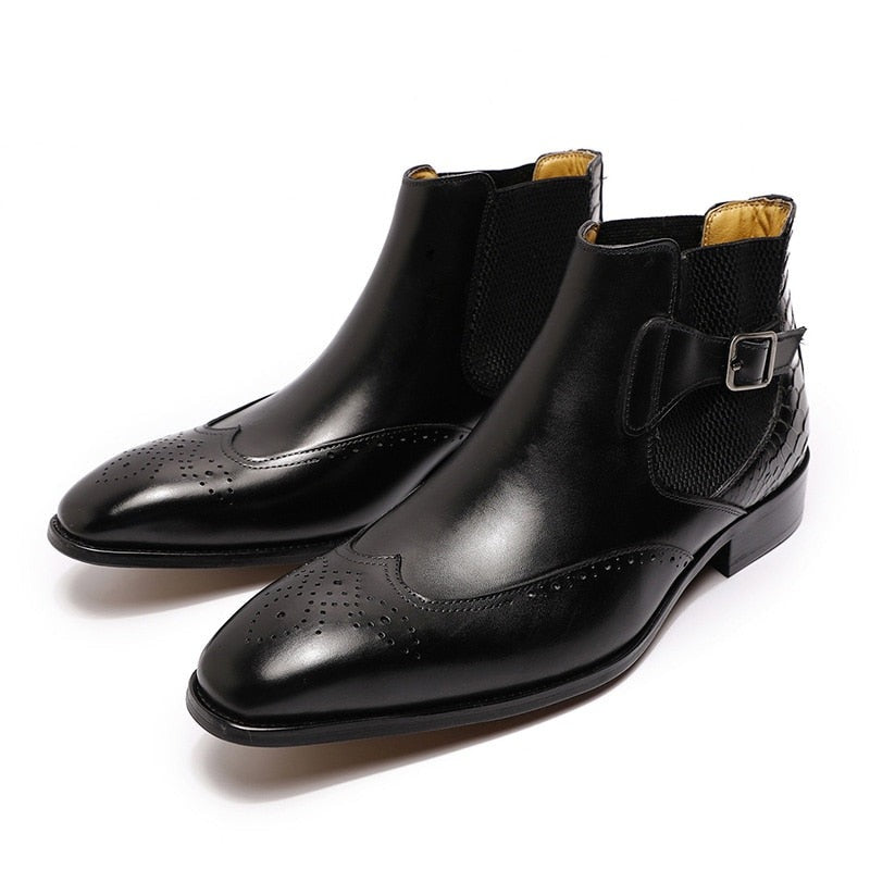 Genuine Leather Wedding Formal Ankle Boots