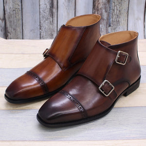 Handmade Genuine Leather Mens Ankle Boots