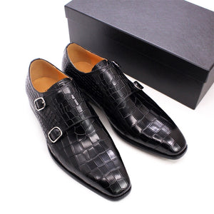 Mens Cow Leather Pointed Toe Shoes