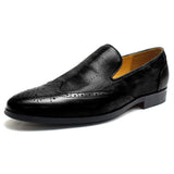 Luxury Mens Loafers Genuine Leather Slip on Office Wedding Dress Shoes